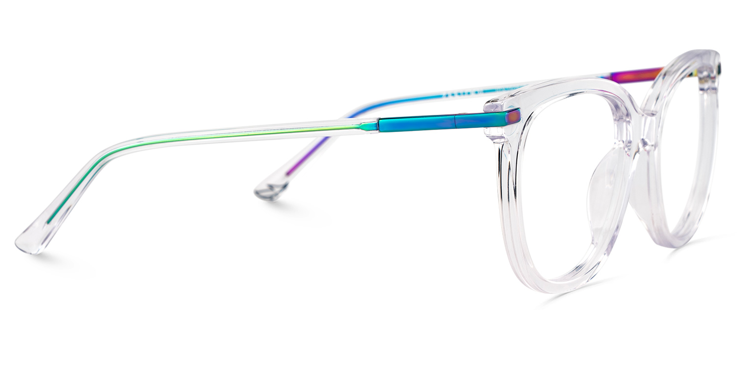 Round Grey Glasses With a Crystal Color4