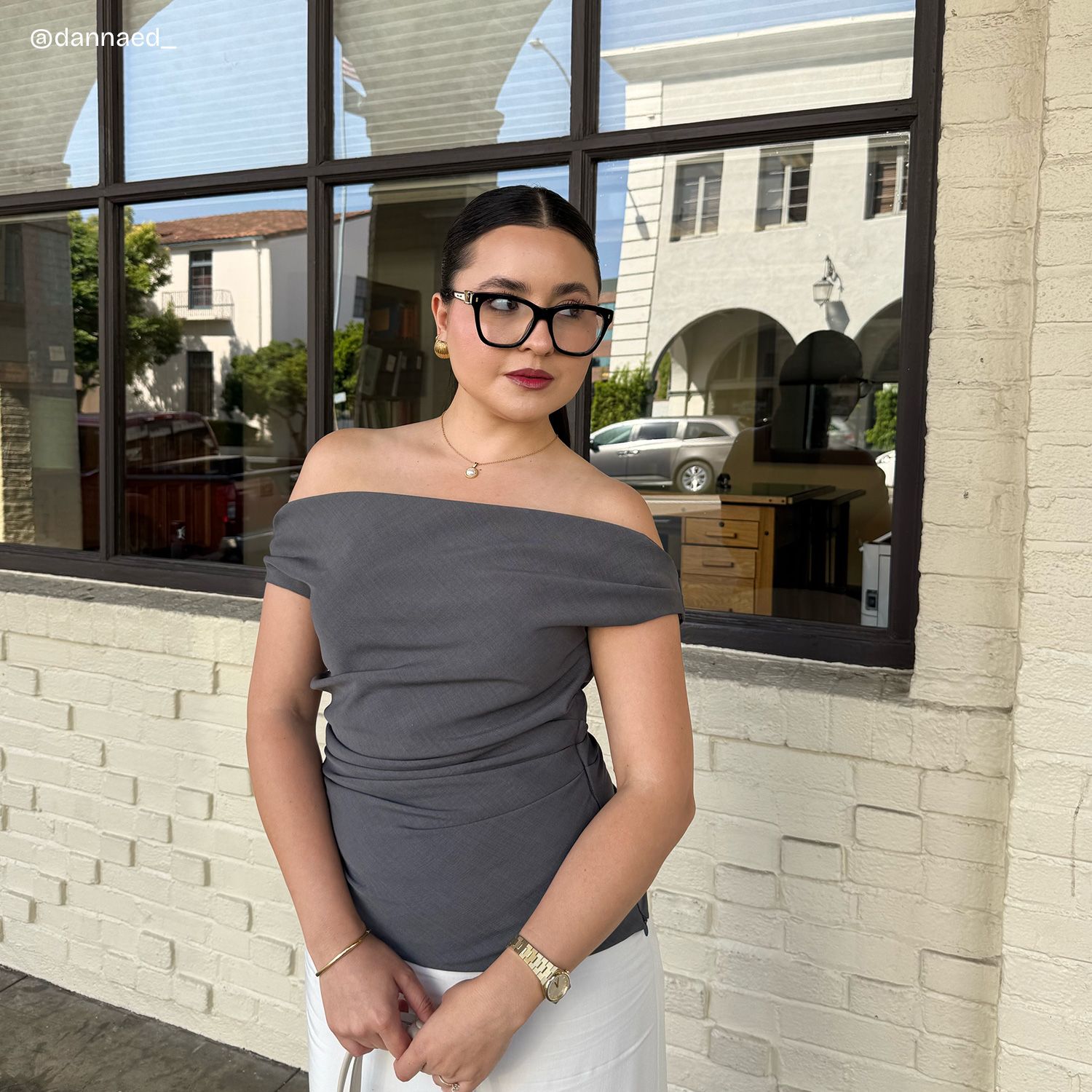 Square Black Eyeglasses- Mae Acetate Frame Glasses5