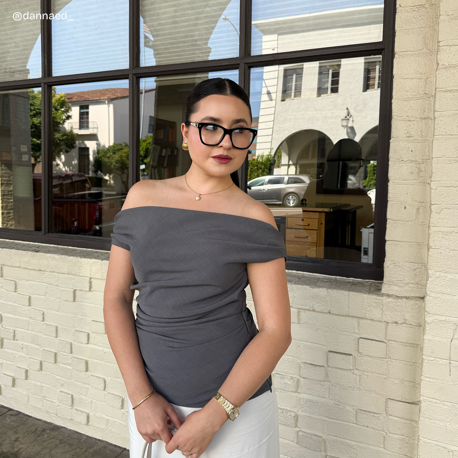 Square Black Eyeglasses- Mae Acetate Frame Glasses5