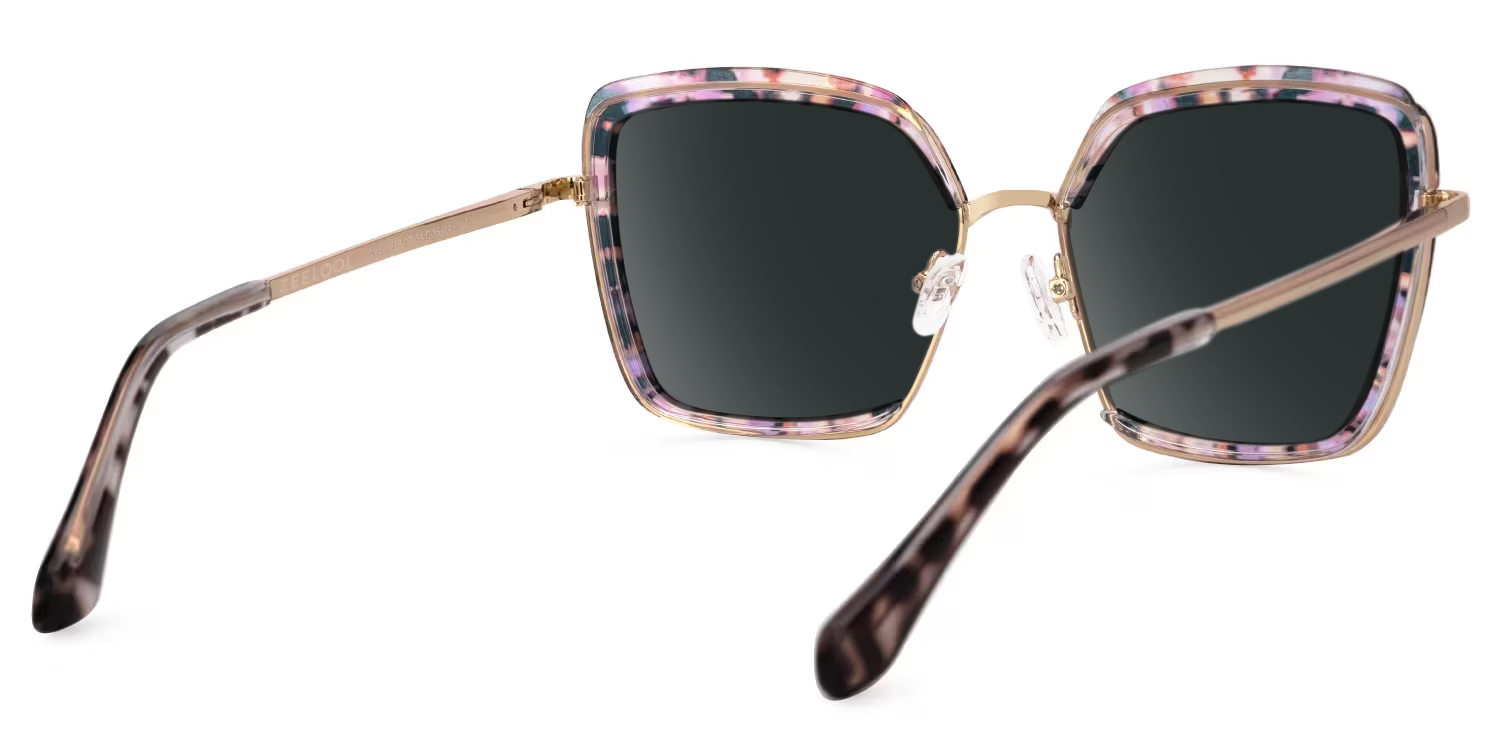 Cordaro Square Pink-Floral Glasses3