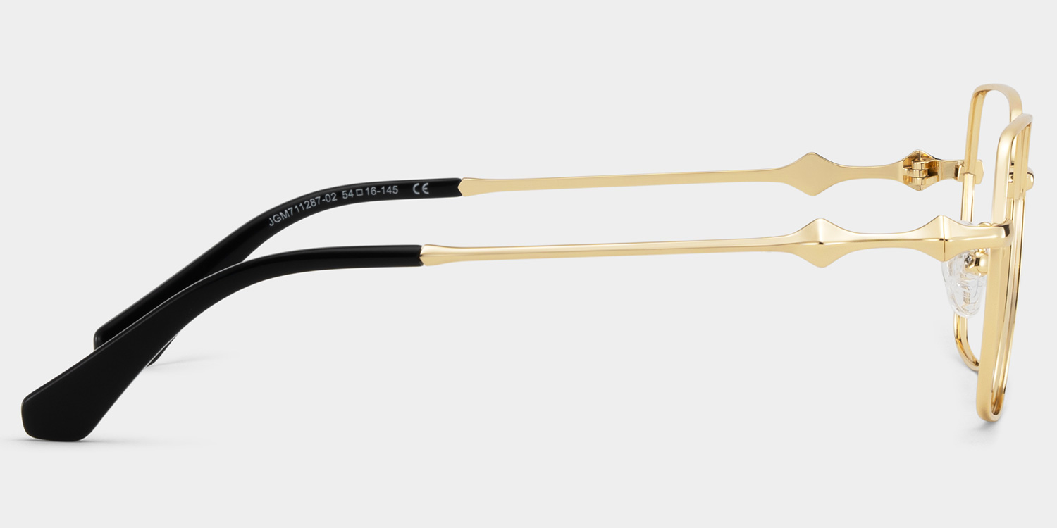 Kayla geometric gold Frame glasses Online | ZEELOOL5