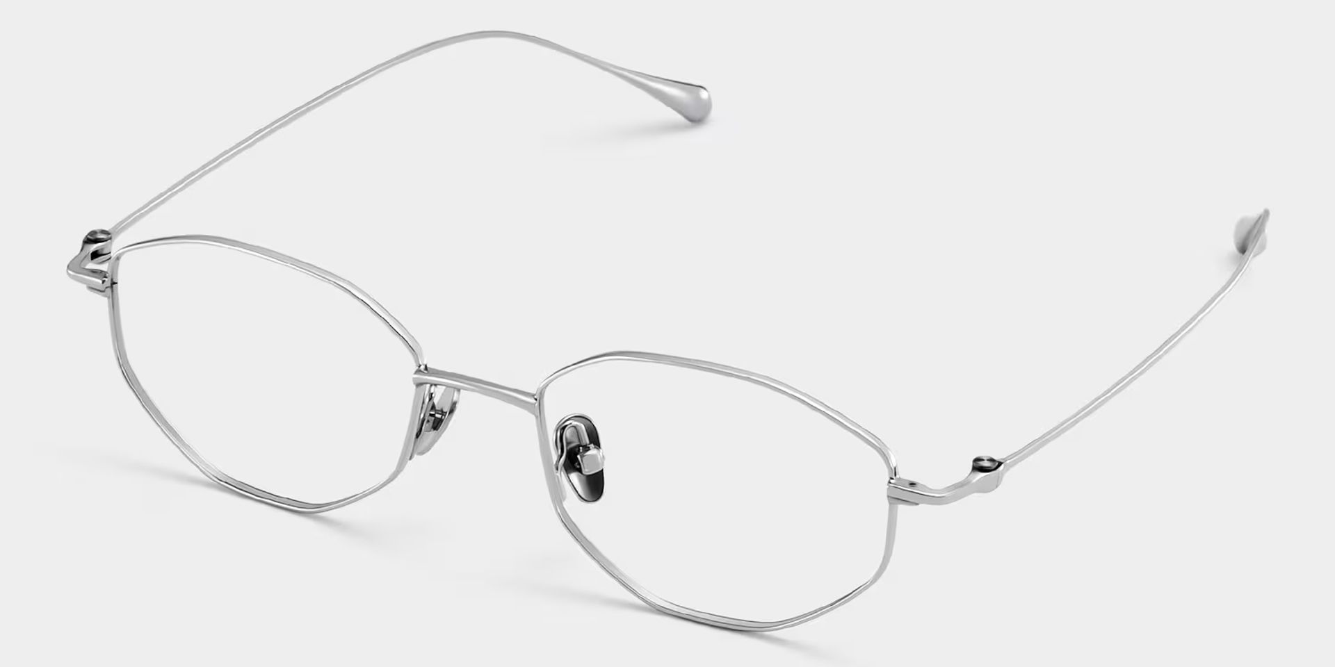 Everett Silver Frame Glasses with Geometric Frame Online |  ZEELOOL CANADA4