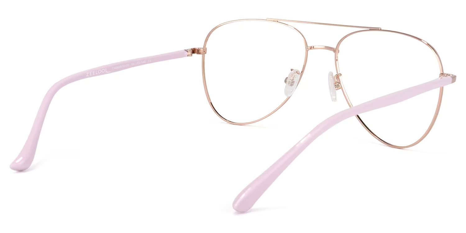Paige Aviator Rose-Gold Glasses | ZEELOOL Canada4