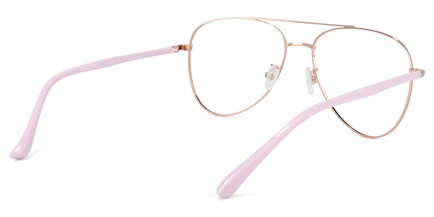 Paige Aviator Rose-Gold Glasses | ZEELOOL Canada4