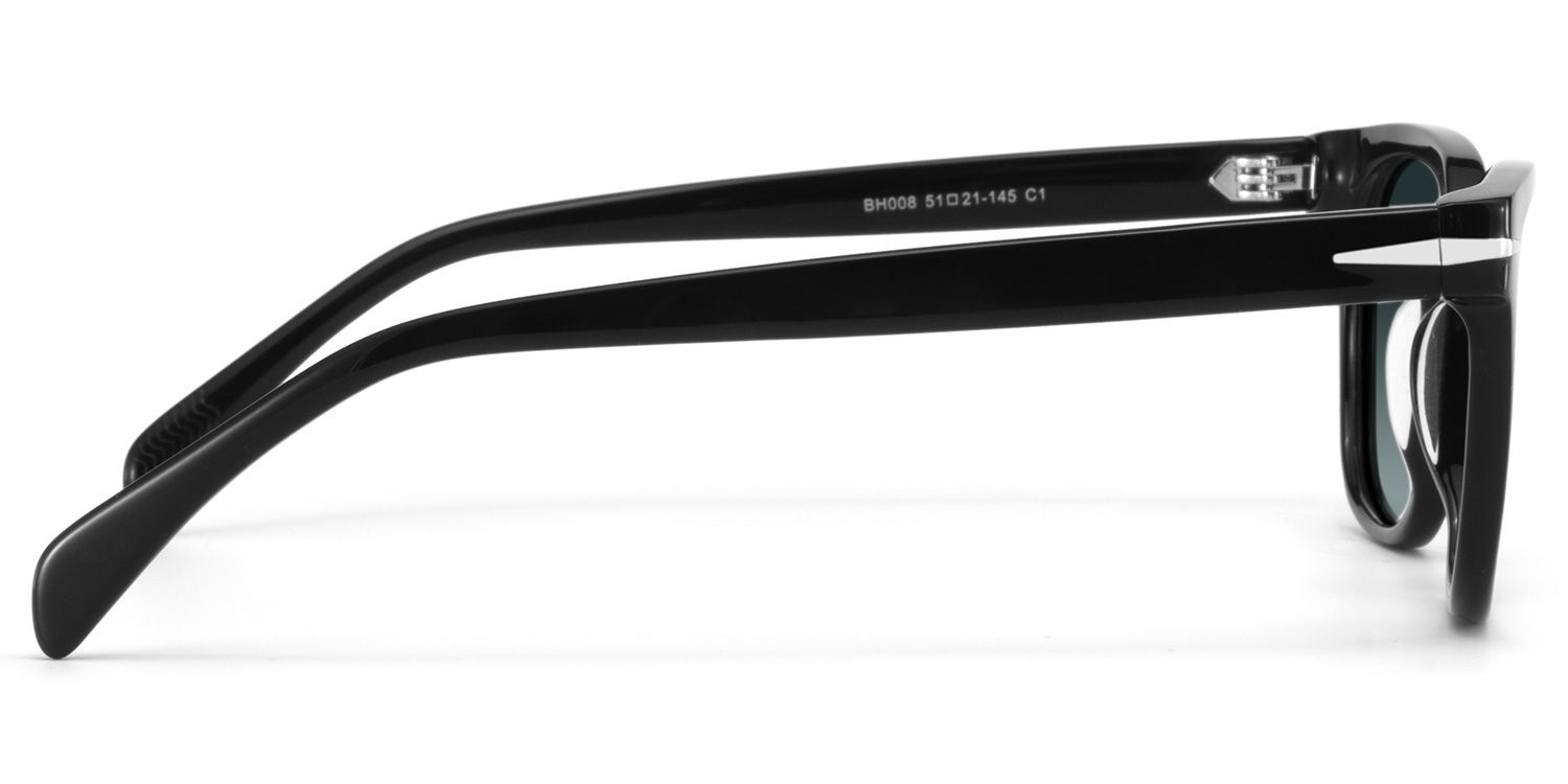 Rocco Rectangle Black Sunglasses for Women & Men | ZEELOOL CA3