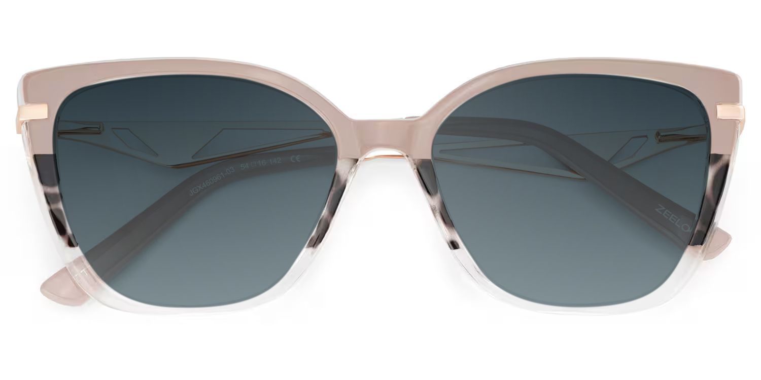Cateye Shape Blue Light Blocking Glasses with Three Color Blocking1