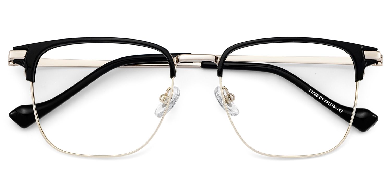 Owen Eyeglasses in Square Black Gold Frame | ZEELOOL Canada2