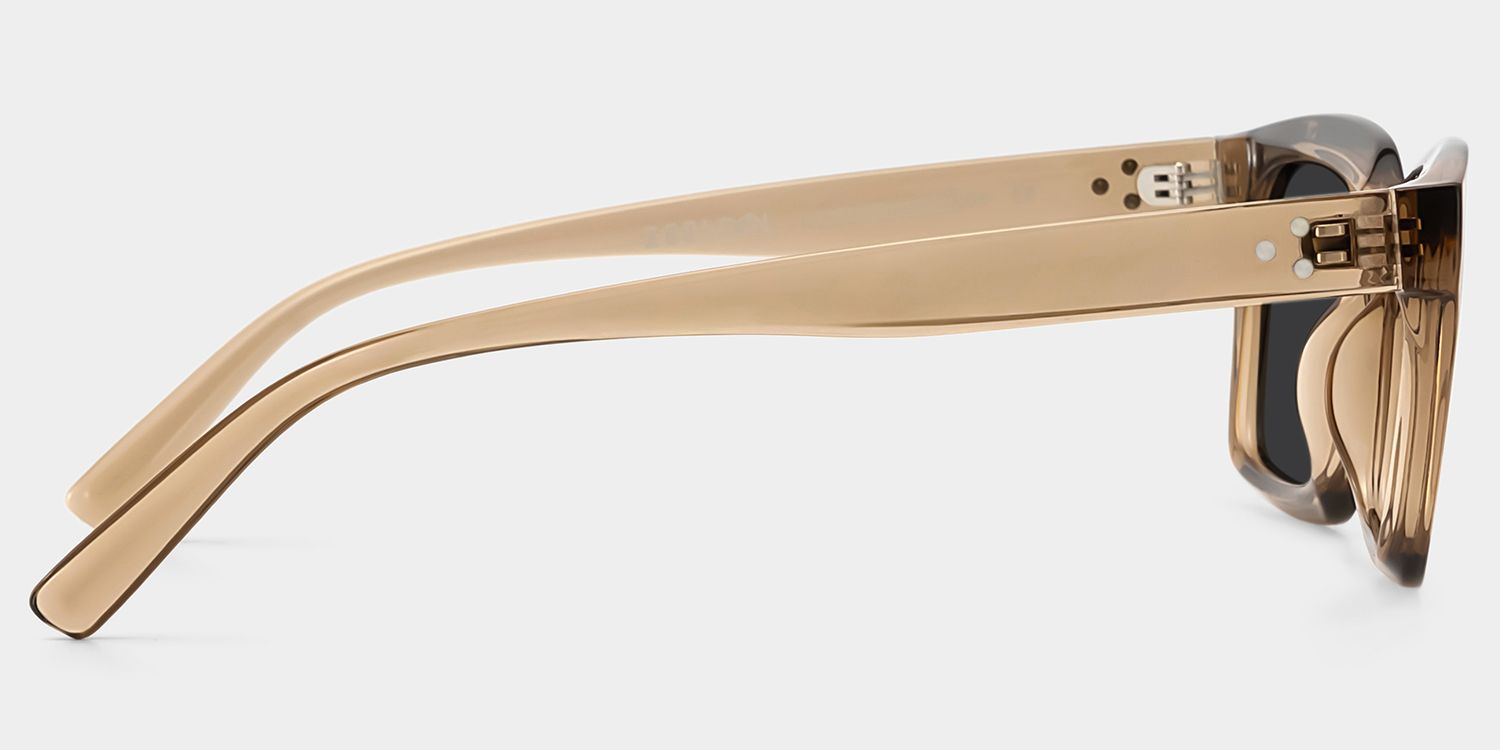 Grover Rectangle Beige Sunglasses for Women & Men | ZEELOOL CA3