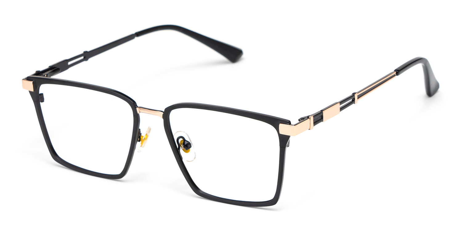 Finn Eyeglasses in Rectangle Black Frame | ZEELOOL Canada2
