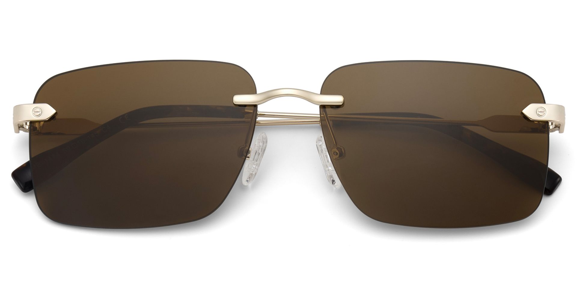Rey Gold Rectangle Sunglasses Online | ZEELOOL Canada1