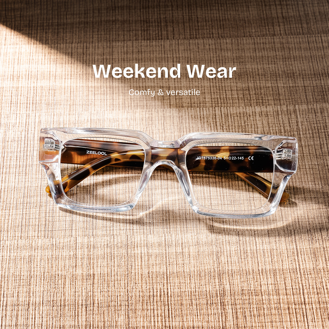 Orson wide rectangle frame glasses Online | ZEELOOL0