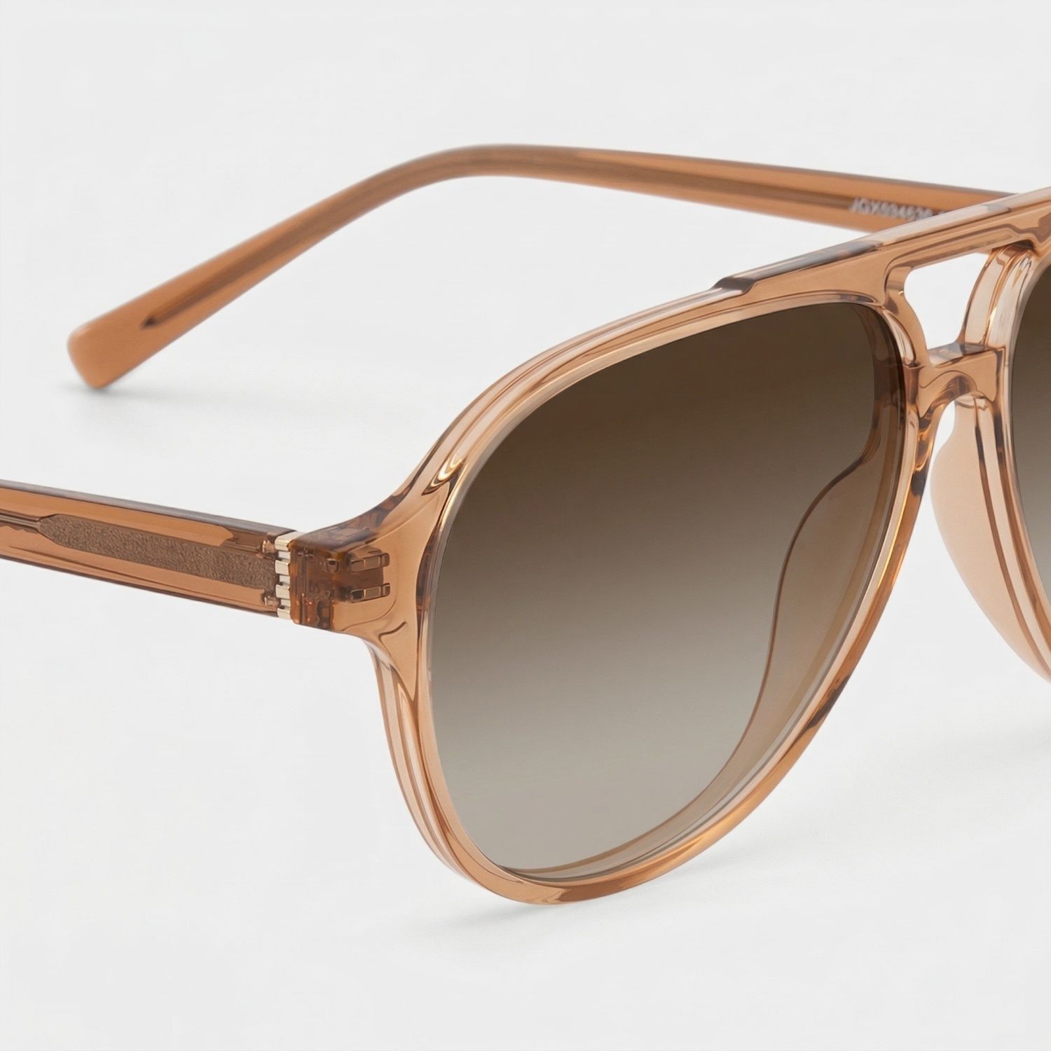 Drew Tan Clear Brown Aviator Glasses for the Female | ZEELOOL4