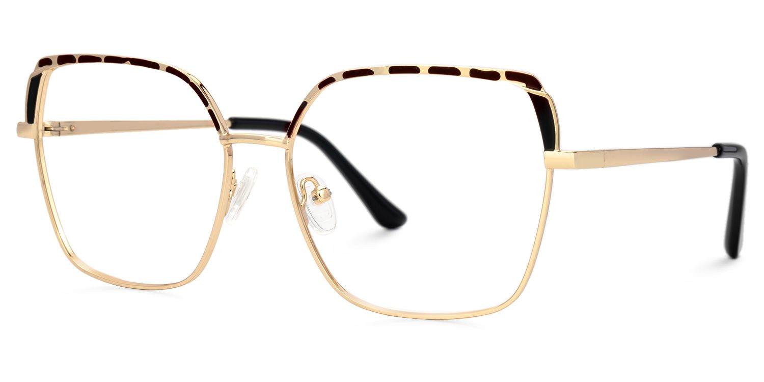 Shayla Metal Square Tortoise Frame Glasses | ZEELOOL Canada1