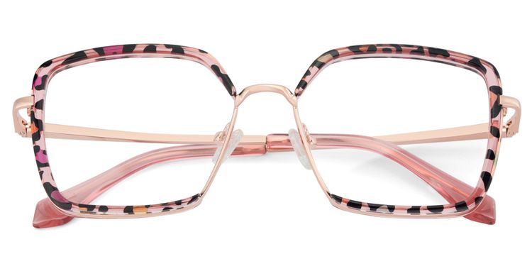 Cordaro Square Pink-Leopard Glasses