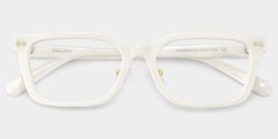 Remy White Rectangle Glasses2
