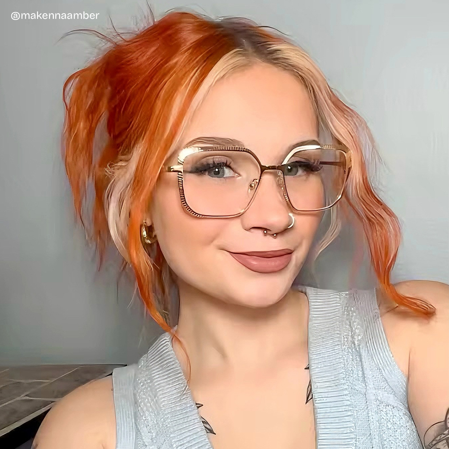 Maverick Square Gold Glasses6