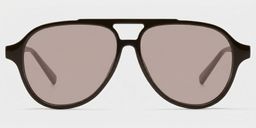 Drew Dark Brown Aviator Glasses0