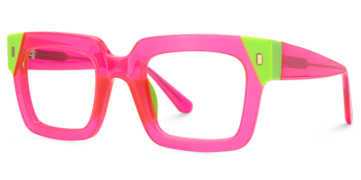 Trendy Pink Eyeglasses Frames For Women - Sarah Rectangle Glasses1