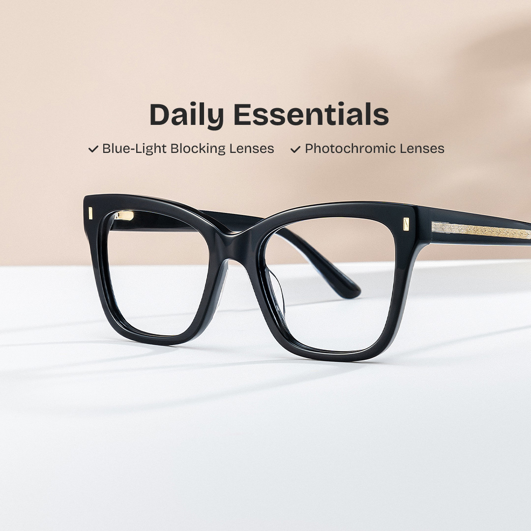 Square Black Eyeglasses Rory Acetate Frame Glasses0