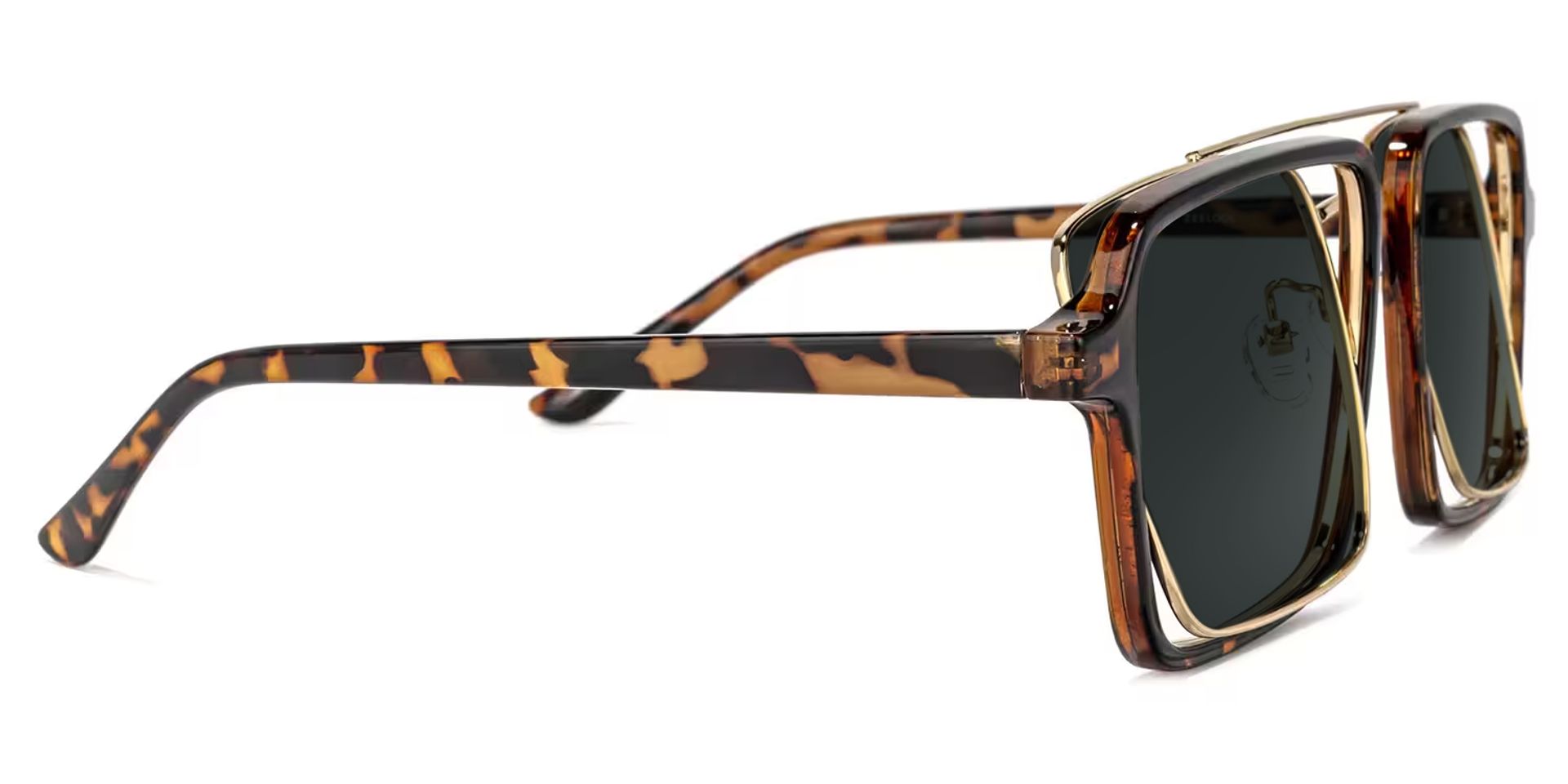 Aviator Tortoise-Gold Sunglasses | ZEELOOL Canada2