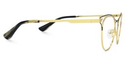 Bahner Black Gold Round Glasses2