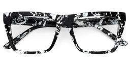 Rascoe Rectangle Black White Glasses2
