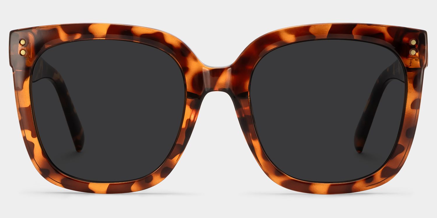 Ebony Tortoise Square Polarized Sunglasses for Driving | ZEELOOL CA0