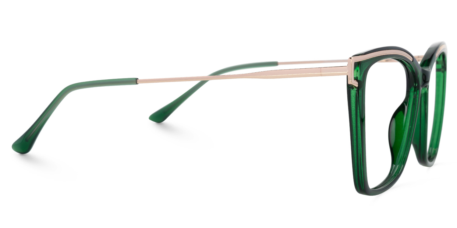Krystle Square Green Thin Frames Glasses | ZEELOOL Canada2