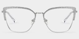 Javier Rectangle Silver Glasses0
