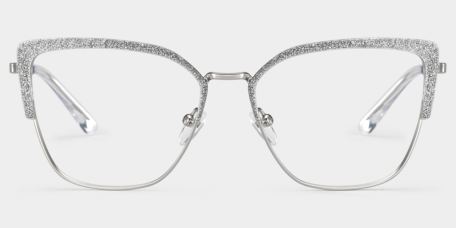 Javier silver rectangle glasses Online | ZEELOOL0