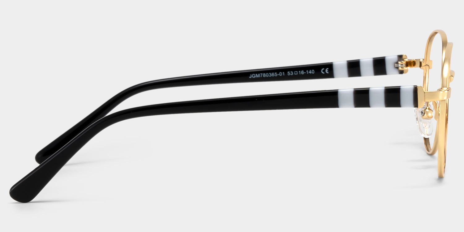 Willa Oval Gold Frame Eyeglasses for Woman| ZEELOOL Canada4