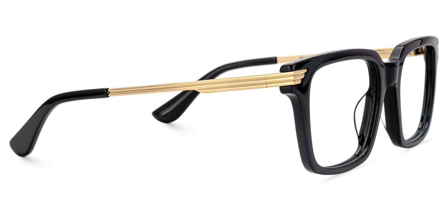 Black Rectangle Frame Glasses4