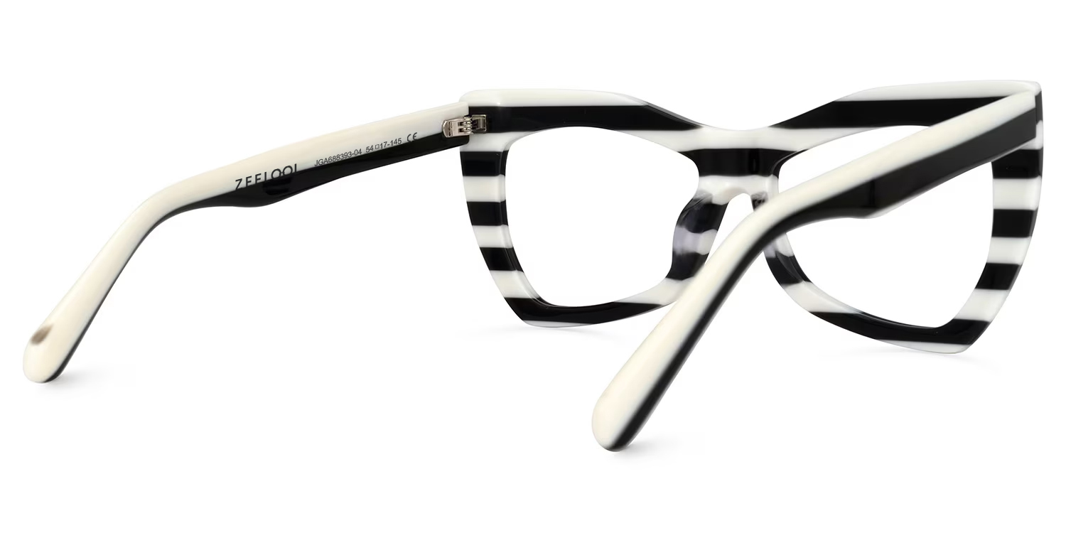 Bernita Geometric Black-White Glasses4