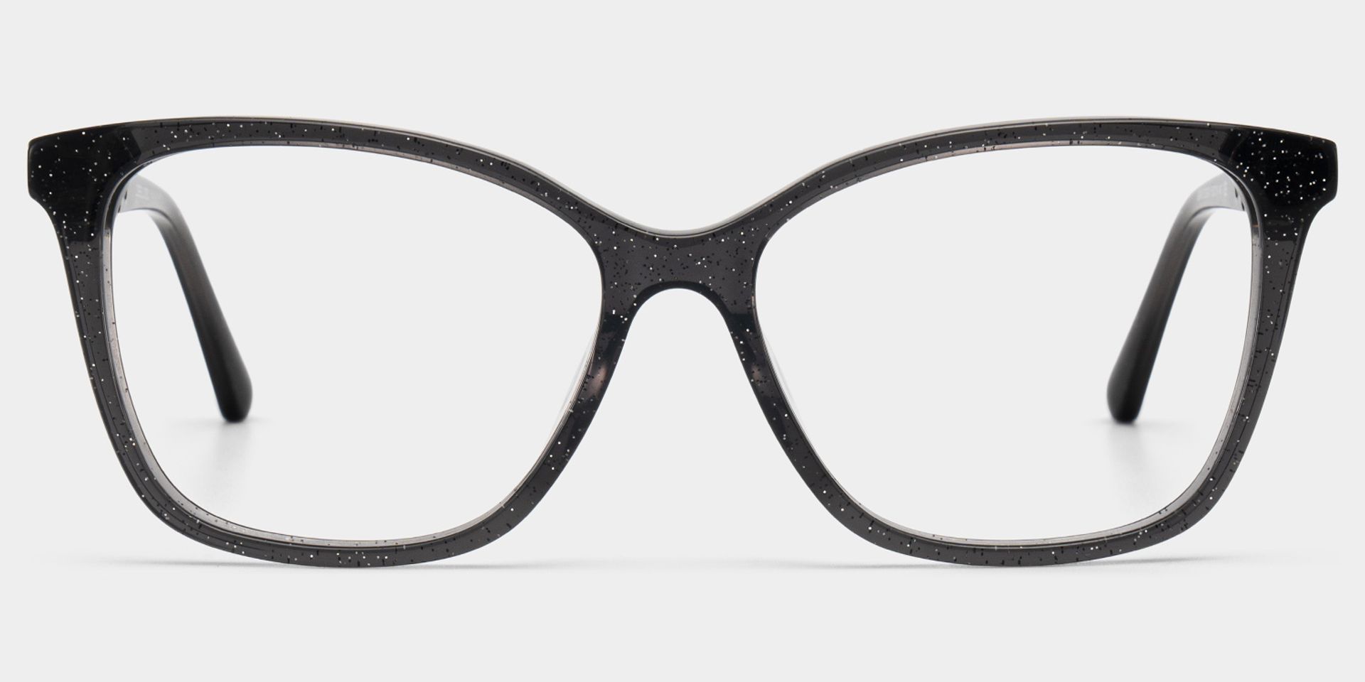 Finnian Square Black Glitter Glasses Frames for Women | ZEELOOL1