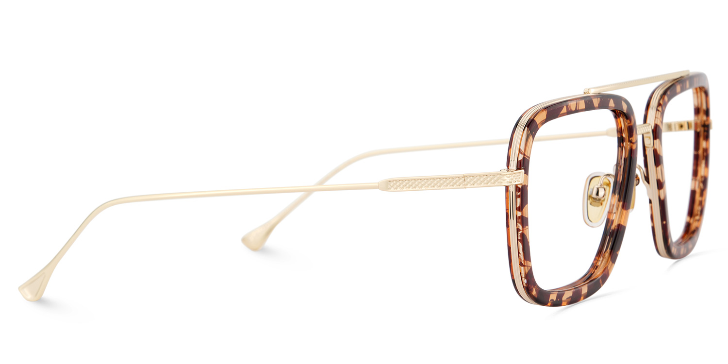 Gifford Rectangle Tortoise Frame Glasses | ZEELOOL Canada4