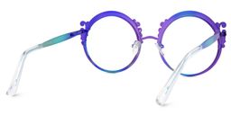 Nelida Round Blue Glasses4