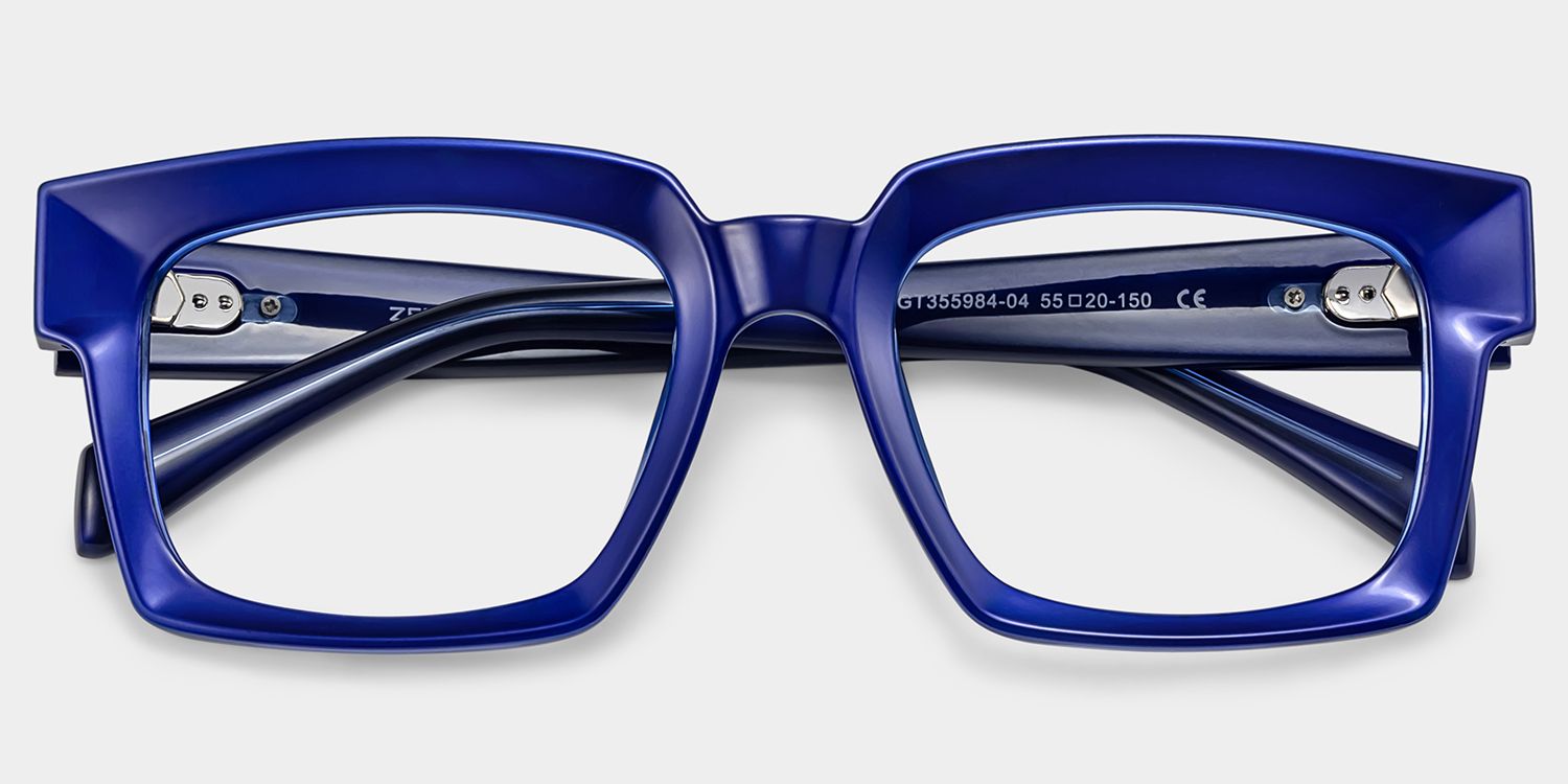Amadeo blue full rim rectangle eyeglasses Online | ZEELOOL2