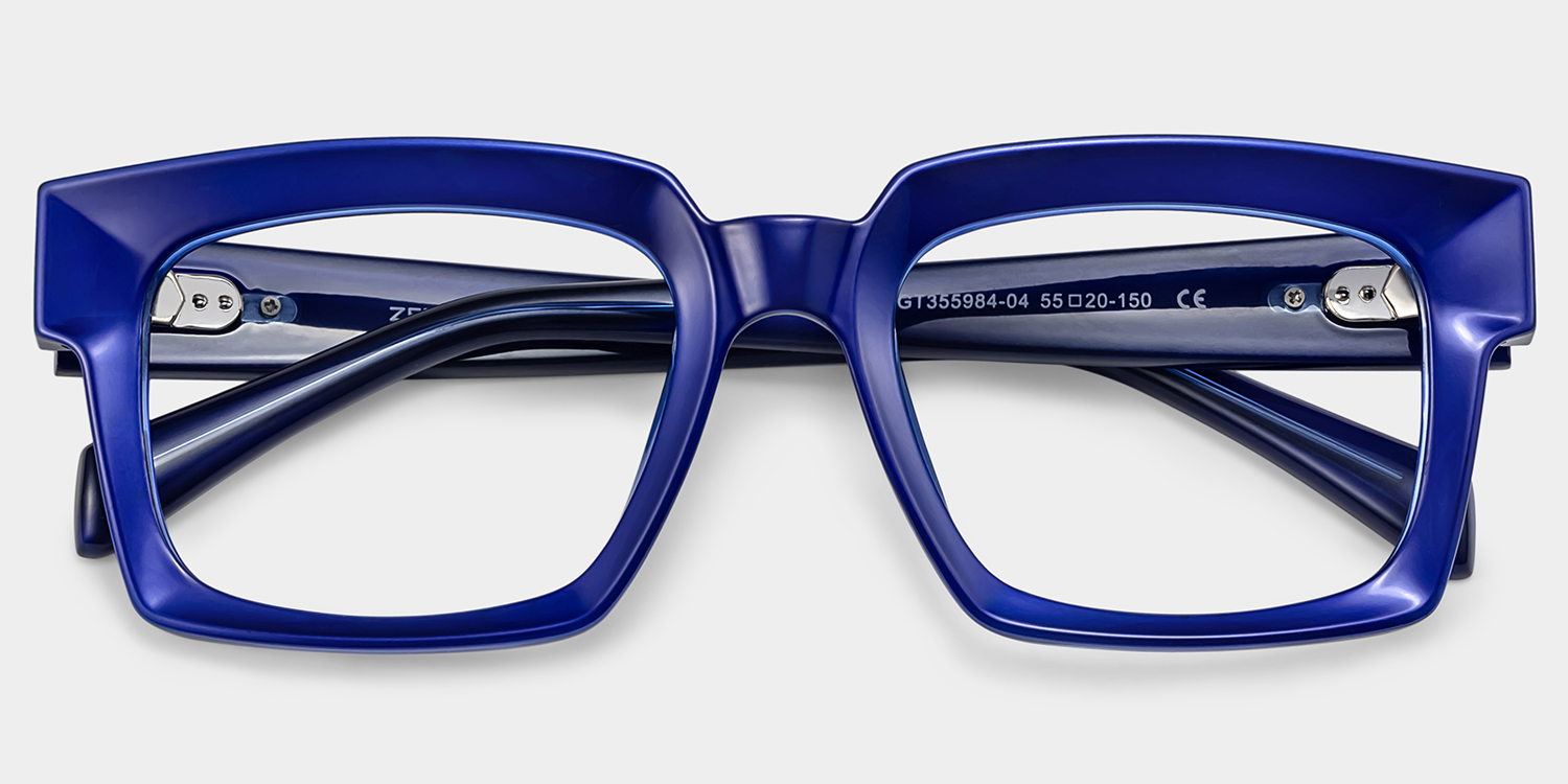 Amadeo blue full rim rectangle eyeglasses Online | ZEELOOL2