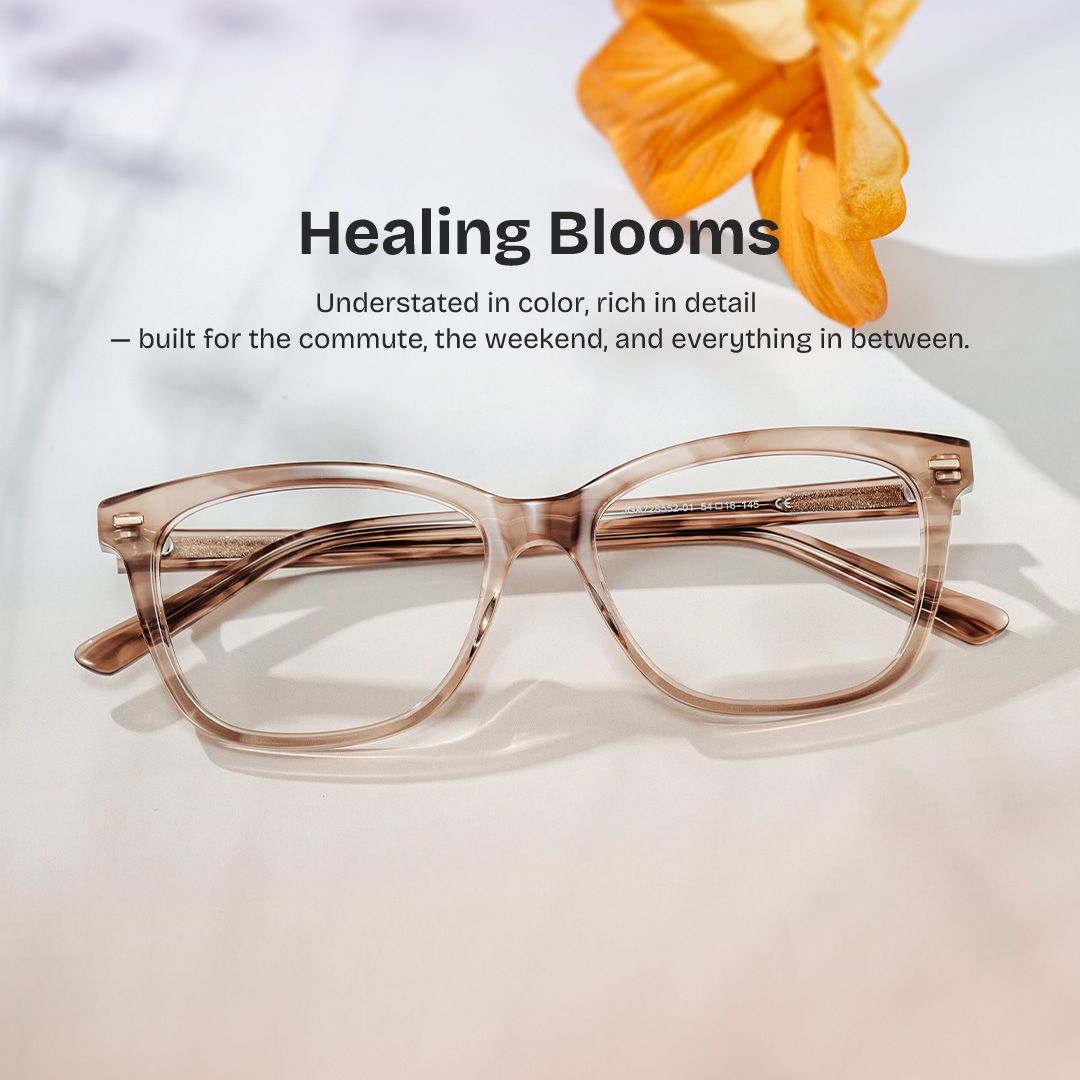 Sawyer Gradient Brown Rectangle Eyeglass Frames | ZEELOOL0