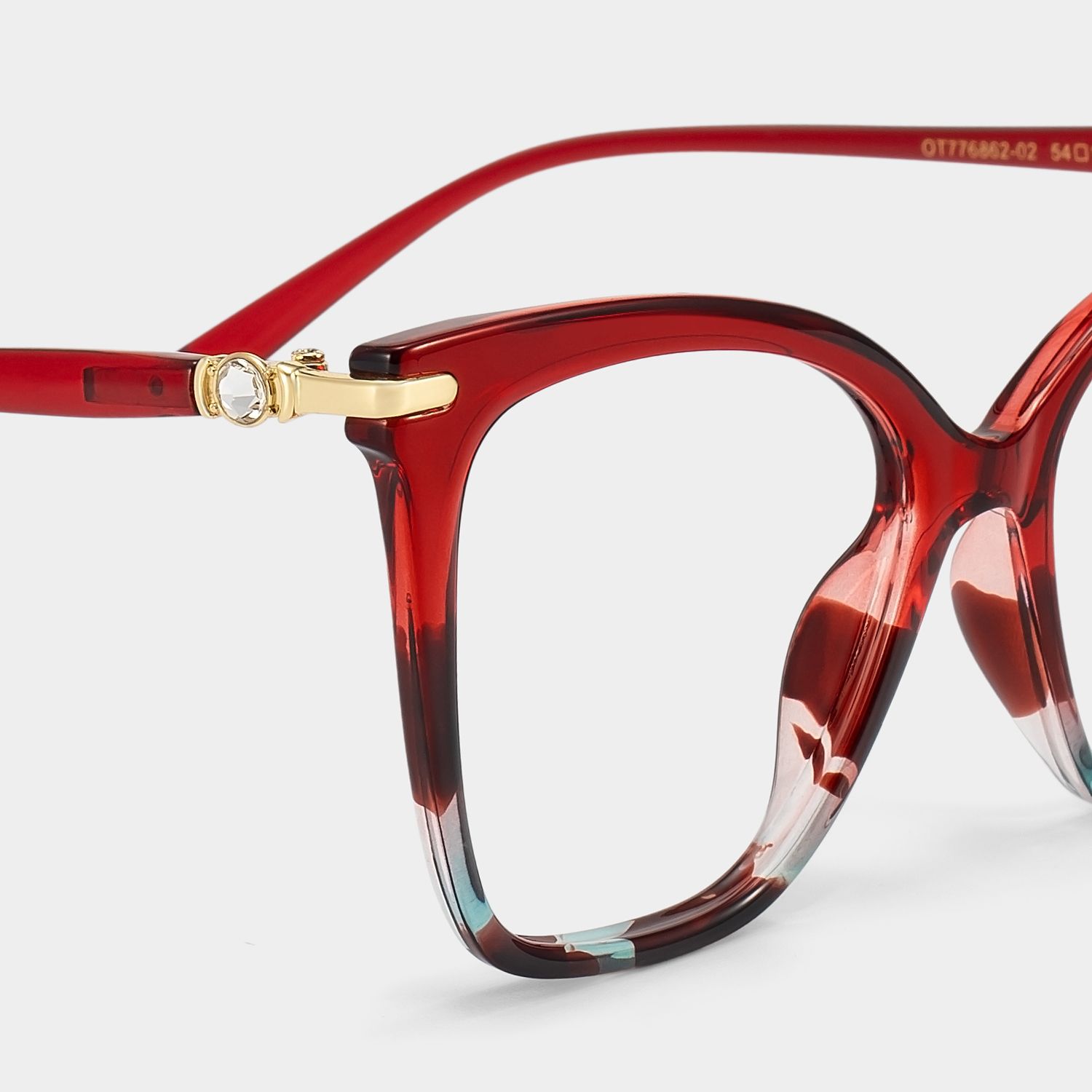 Lamar Butterfly Red Eyeglasses and Two-Tone Frames | ZEELOOL