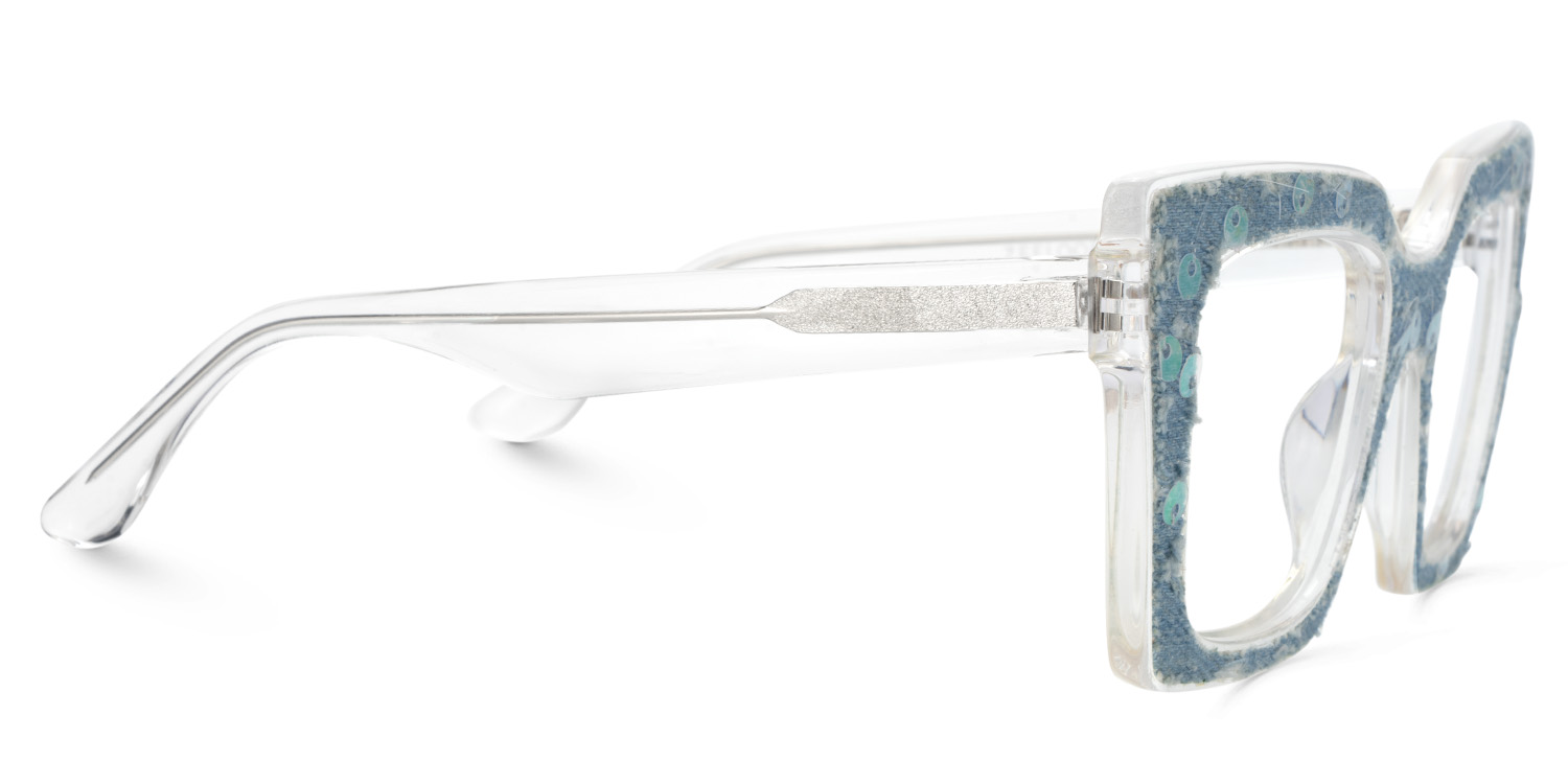 Full Transparent Glasses With light Blue Denim4