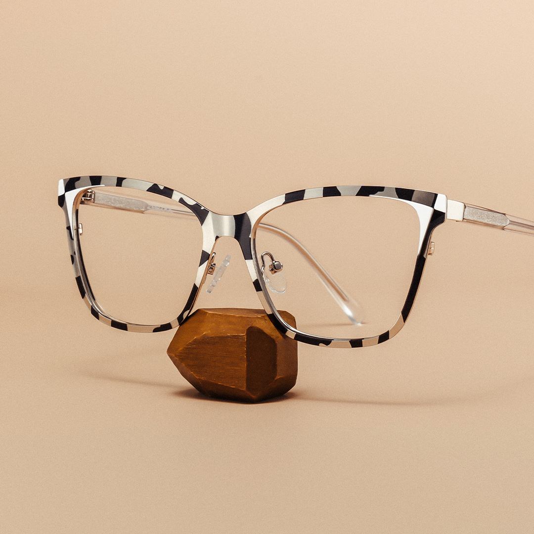 Elise Tortoise Frame Glasses with Rectangle Frame Online | ZEELOOL Canada0