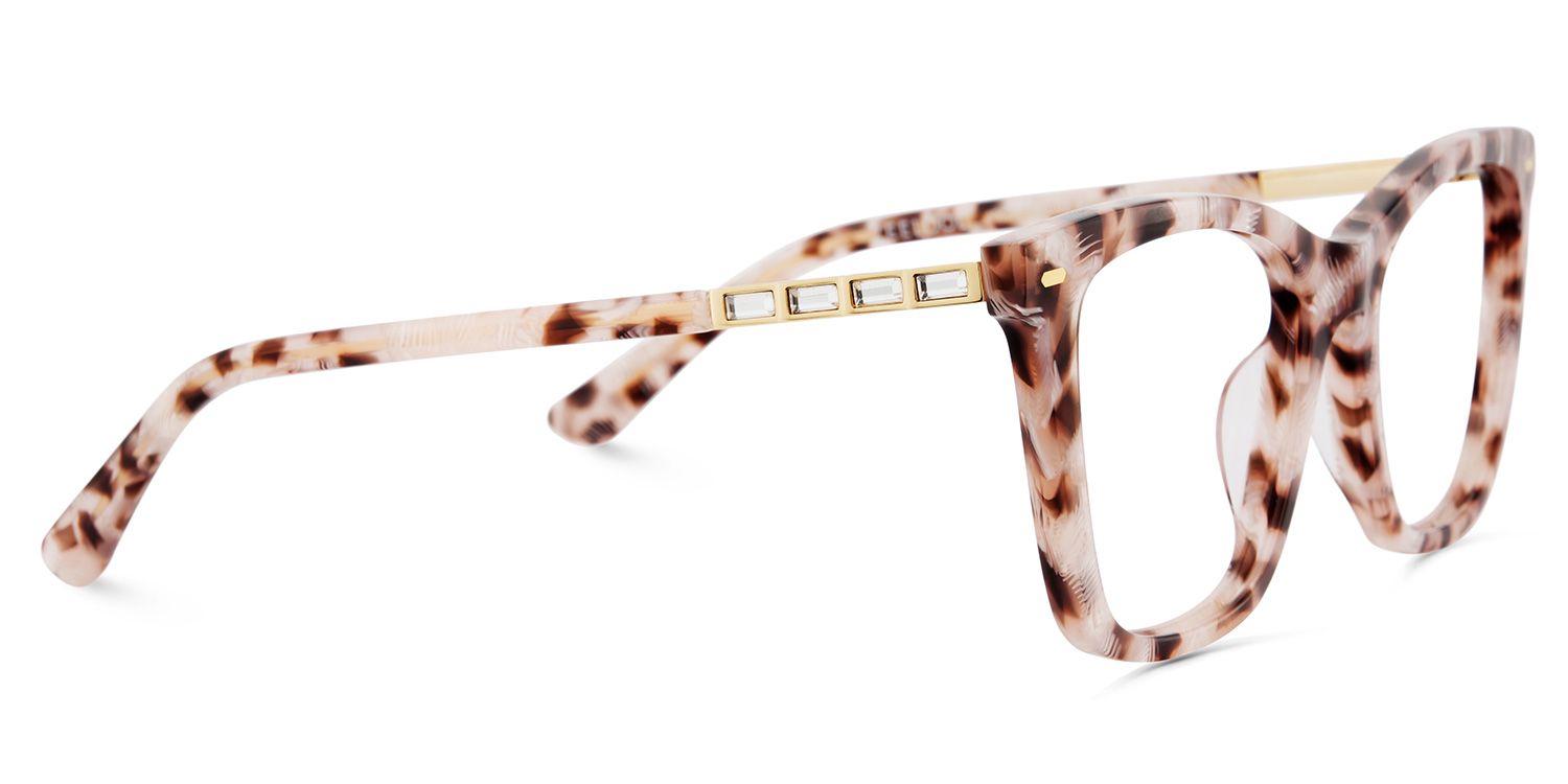 Women's Square Tortoise Frame Glasses4