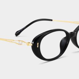 Blaire Oval Black Glasses7