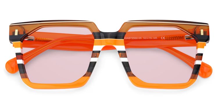 Laguer Rectangle Orange Sunglasses