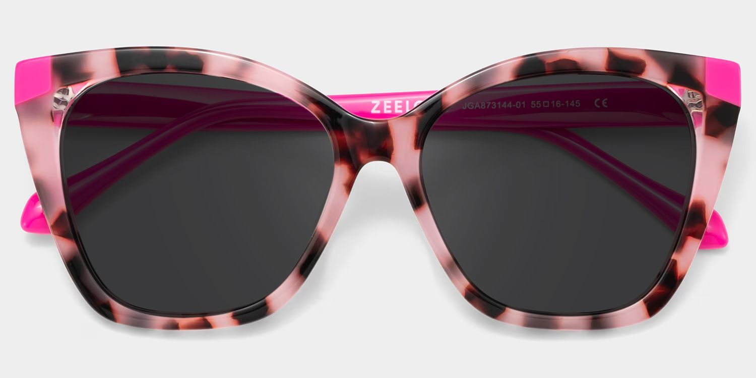Kira Pink Tortoise Frame Glasses with Butterfly Frame Online | ZEELOOL1