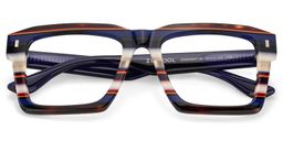 Kenish Square Blue White Glasses2