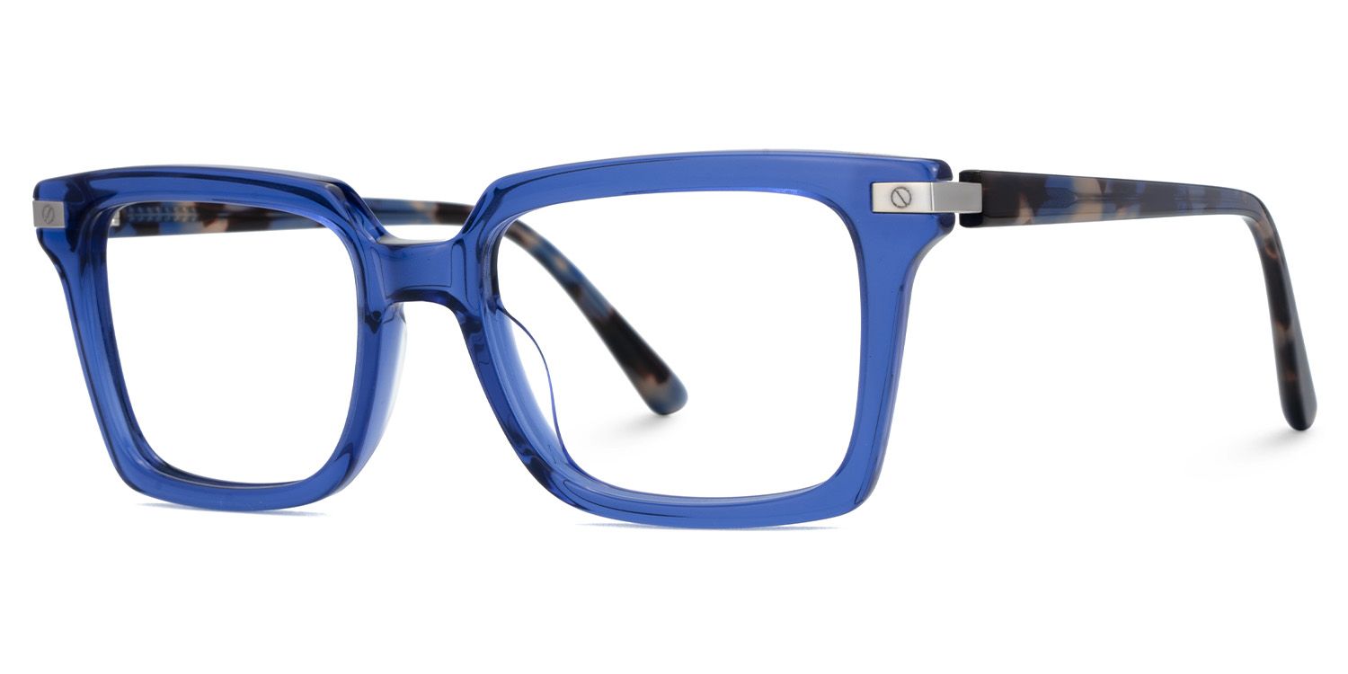 Royal Blue Eyeglasses Frames With Square Shape3