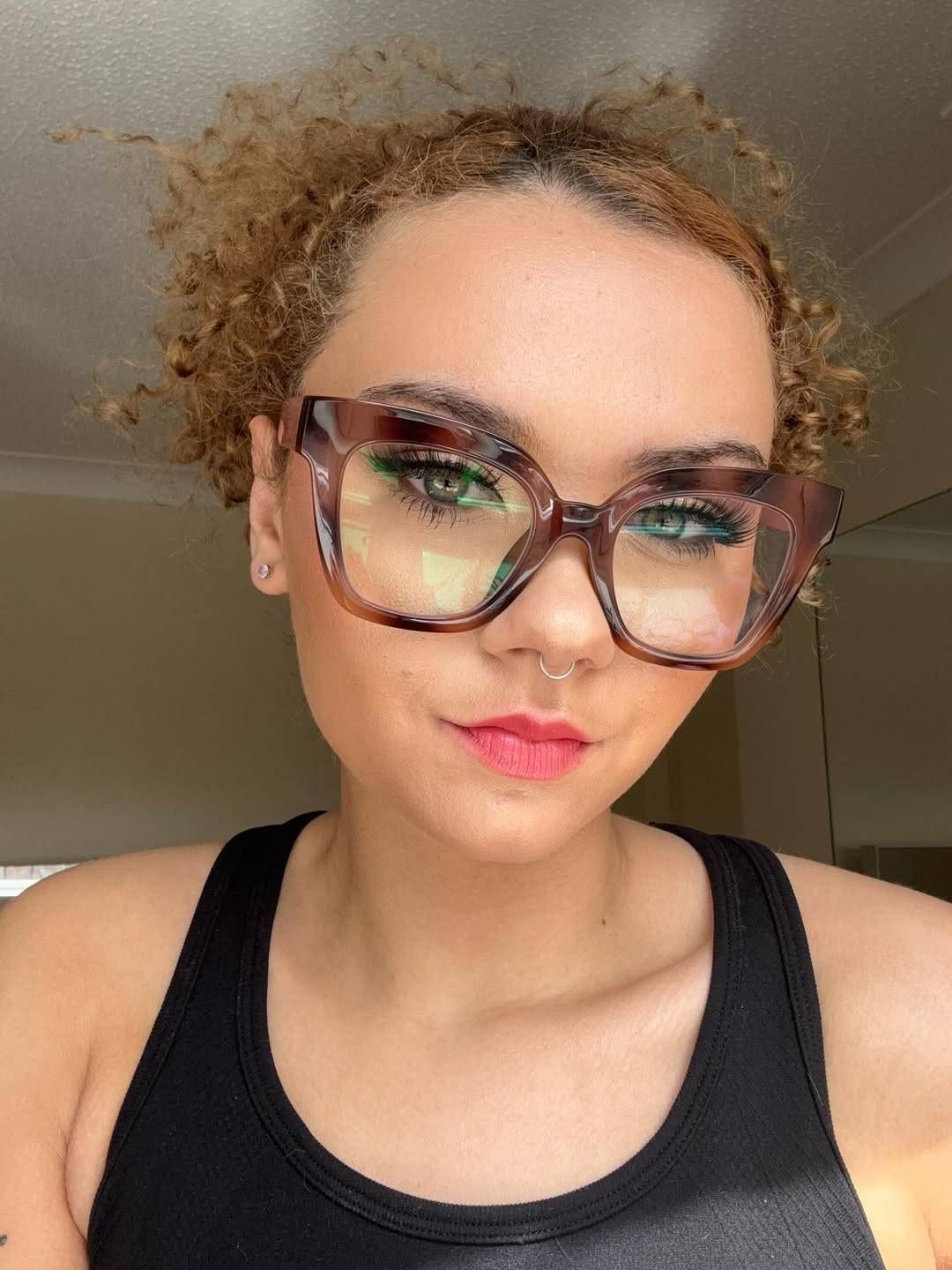 Malcolm Square Burnt Umber Frame Glasses | Zeelool6