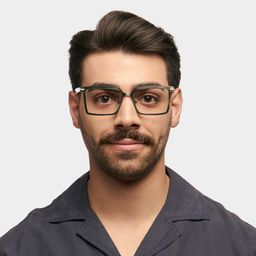 Sharma Rectangle Black Glasses0